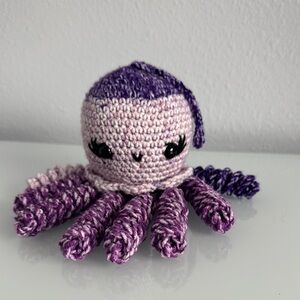 Purple Crochet Octopus l